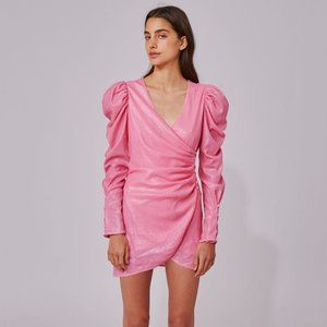 As It Goes LS Dress, Pink Sequin
